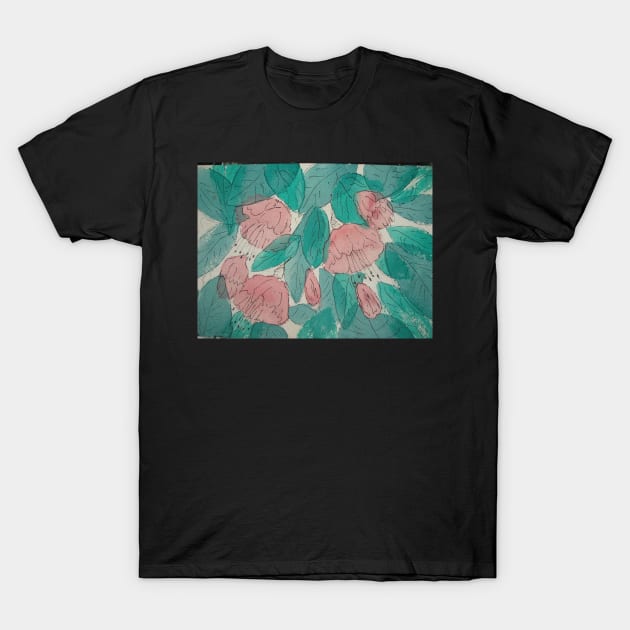 unique contempory floral pattern T-Shirt by pollywolly